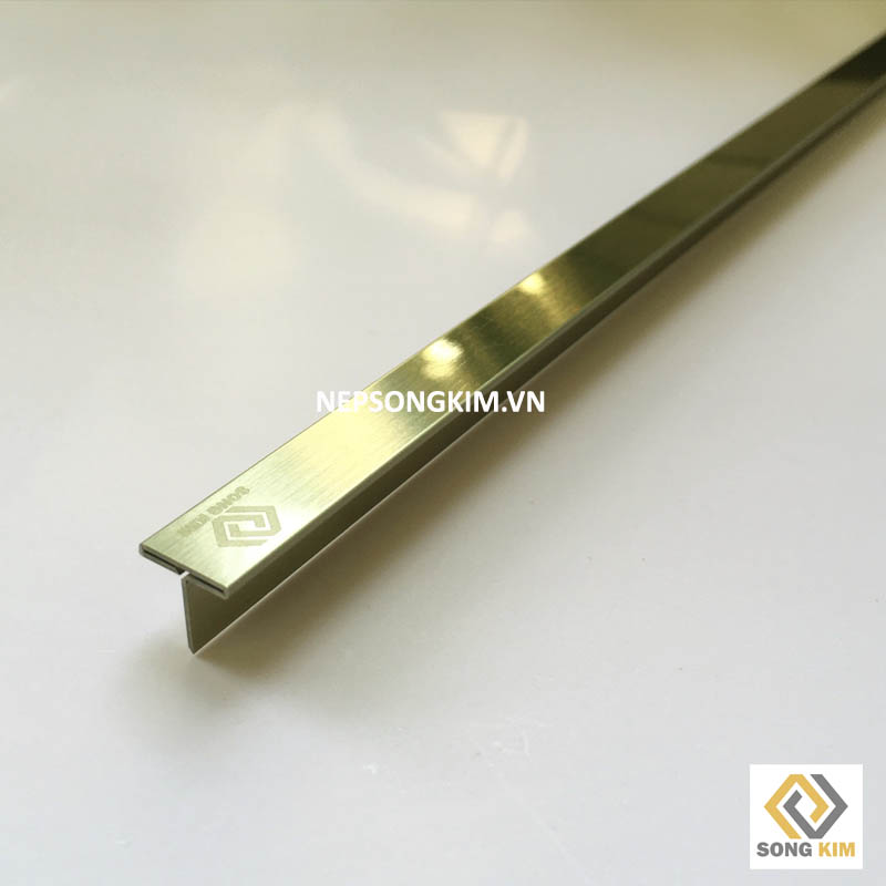 Nẹp Inox T8 Vàng Xước