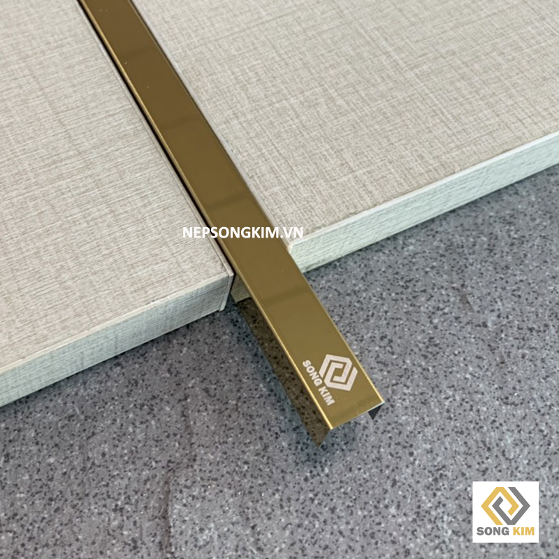 Nẹp Inox U10 Vàng Bóng