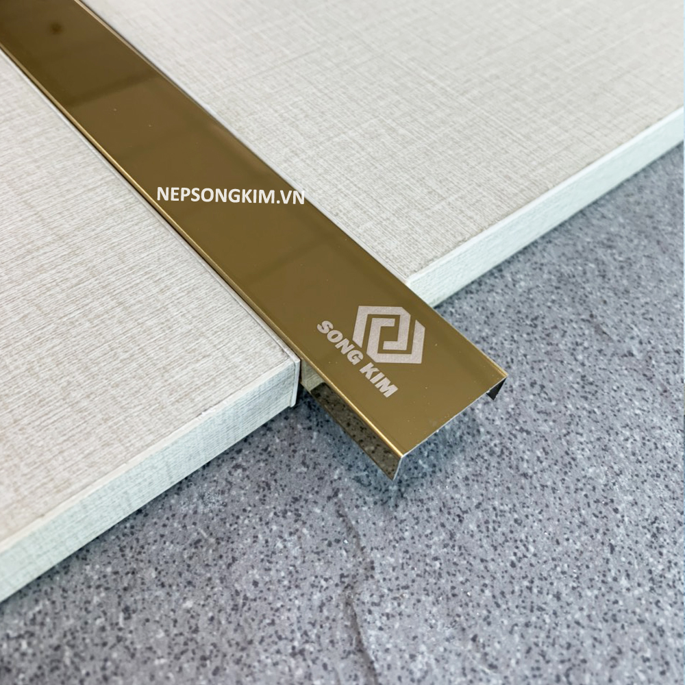 Nẹp Inox U25 Vàng Bóng