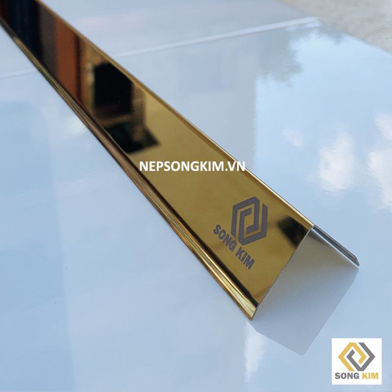 Nẹp Inox V20 Vàng Bóng