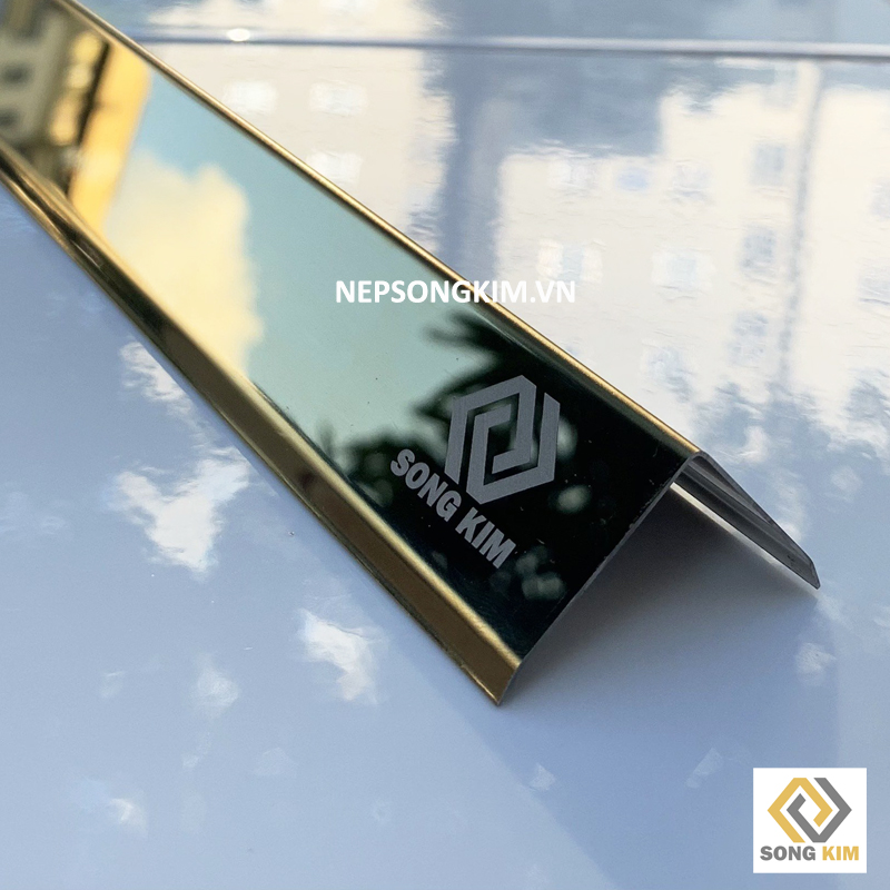 Nẹp Inox V25 Vàng Bóng